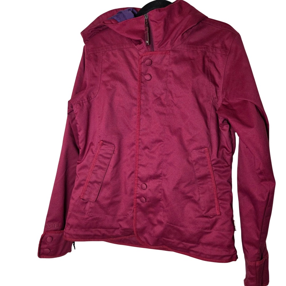 Burton maroon snowboarding winter jacket womens large waterproof‎